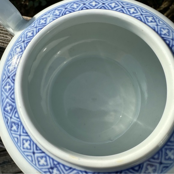 Rice Grain Blue and White Creamer and Sugar- Complements Rice Flower Pattern - Picture 3 of 15